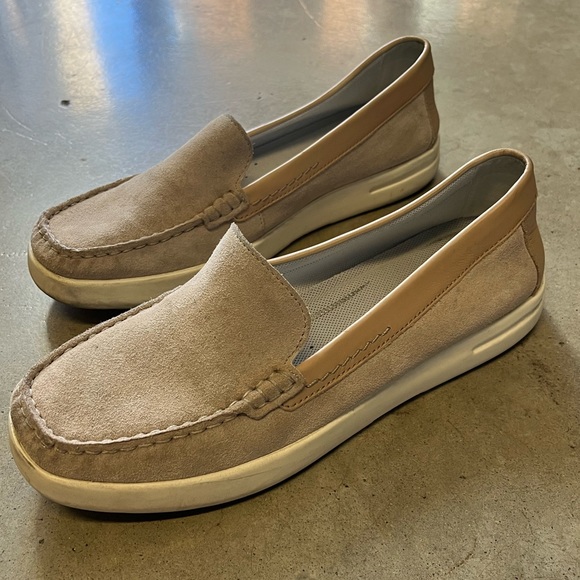 GEOX leather loafers Womens tan size 8.5 - Picture 2 of 6